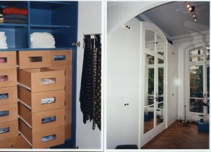 Dressing avec 24 portes, 42 tiroirs, système de lumière automatique intégré etc